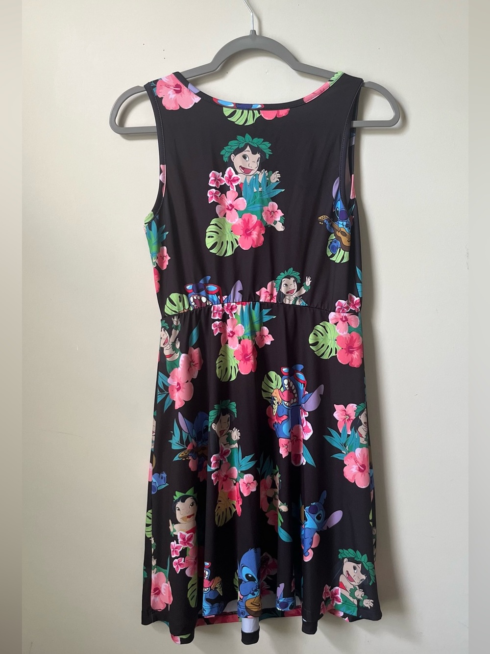 Disney/Hot Topic Lilo & Stitch Printed Black Sleeveless Dress - Picture 2 of 4